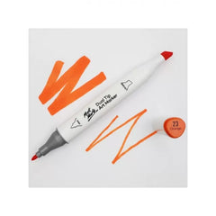 mont art marker διπλης μυτης 23 orange  mort0023 ean: 9328577012587