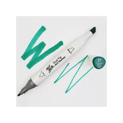 mont art marker διπλης μυτης 57 turquoise green light  mort0057 ean: 9328577012846