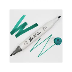 mont art marker διπλης μυτης 61 peacock green  mort0061 ean: 9328577012853