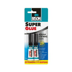 ΚΟΛΛΑ ΣΤΙΓΜΗΣ BISON SUPER GLUE ΡΕΥΣΤΗ 3GR 1+1 ΔΩΡΟ